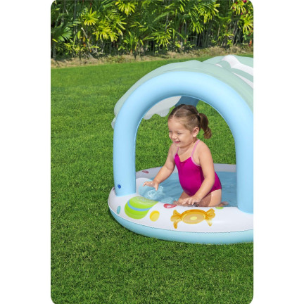 52638 Pool with canopy, children's pool, inflatable bottom, Bestway 34L, 1.04 x 0.84 m