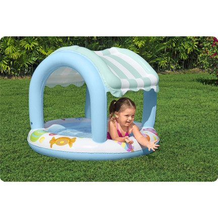 52638 Pool with canopy, children's pool, inflatable bottom, Bestway 34L, 1.04 x 0.84 m