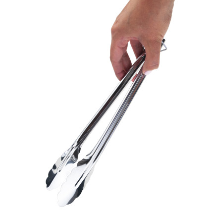BBQ0711 GRILOVACÍ KLEŠTĚ Z NEREZOVÉ OCELI 28 CM NA PŘÍPRAVU STEAKŮ