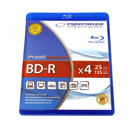 BDR0019 BD-R ESPERANZA 25GB X6 - BLU-RAY BOX 1 KS.