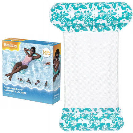 43839 Schwimmende Hängematte, aufblasbare Hängematte, 2 Luftkammern, Bestway, 1.4 X 0.87 M TO 100KG