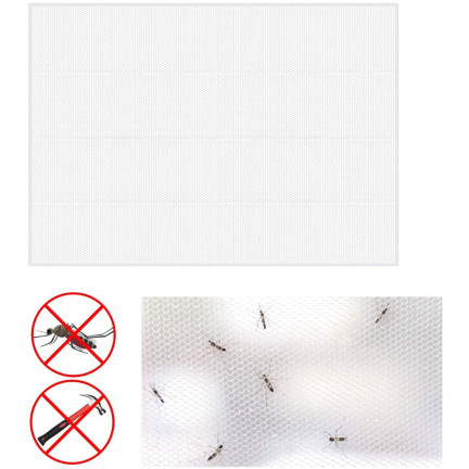 NN15 Moskitonetz Fenster Insektenschutz 150x150 + RPE weißes Mückenschutzmittel