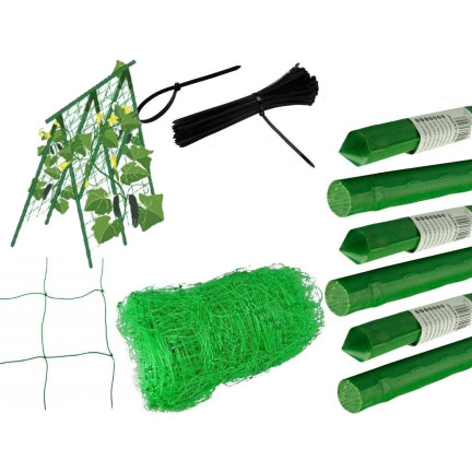 TG67379 GARTENPFLANZENSTÜTZUNG MIT MESH-NETZEN 150cm GARTENSTÜTZUNG