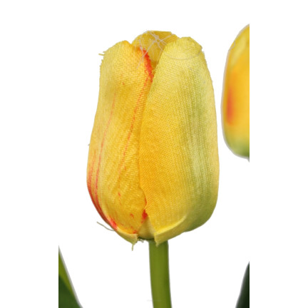 07750-3 TULIPAN BUNCH 6 Stück gelbe Kunstblumen