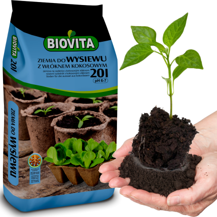 BIO14 VÝSEV OSIVA PŮDA PROŠÍVÁNÍ VÝSADBA S KOKOSOVÝM VLÁKNEM 20L