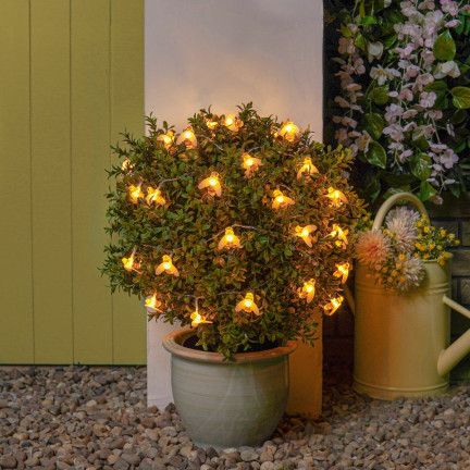 TG71285 GIRLANDE SOLARLEUCHTEN BIENEN LICHT SET 20 LED GARTEN BIENEN