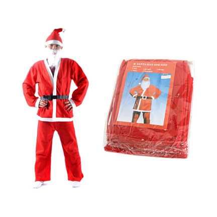 CC53 Weihnachtsmannkostüm komplett 5-teiliges Set Starburst für Weihnachtsmann