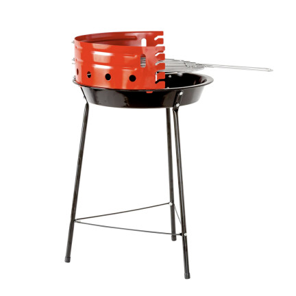 TG71413 KRUHOVÝ ZAHRADNÍ GRIL NA DŘEVĚNÉ UHLÍ 30CM ROŠT