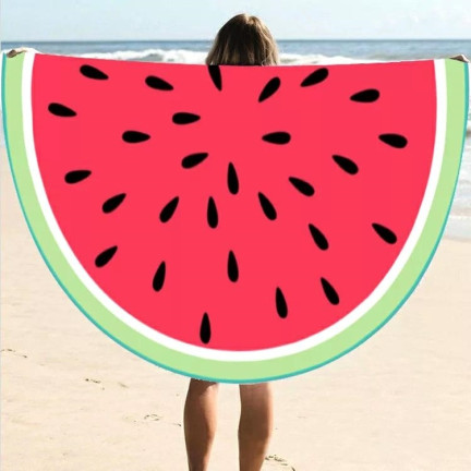 BQ50 STRANDTUCH SCHLINGE WASSERMELONE RUND