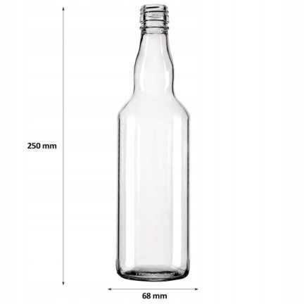 PAC5001/2 BUTELKA BUTELKI MONOPOLOWE MONOPOL 500ML 0,5L NA BIMBER WÓDKĘ SOK LIKIER