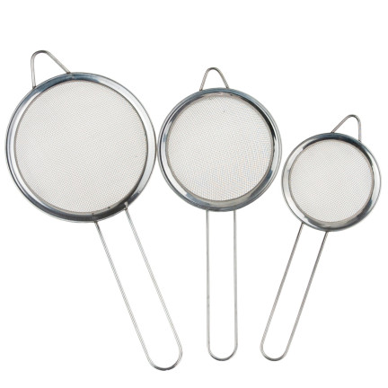 C118102 STAHLSCHÜTZEN SET VON 3 PACKS 8 10 12 CM Siebe