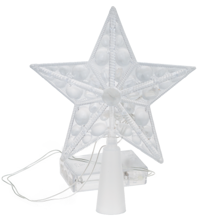 C12012CB STARS ON TOP of Christmas tree LED HEAT WHITE