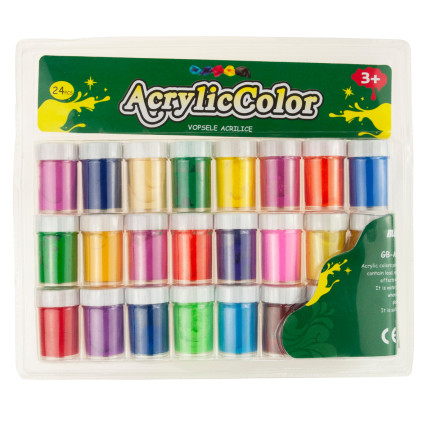 C133701 ACRYL-POSTERFARBEN 24-TEILIGES GROSSES FARBSET