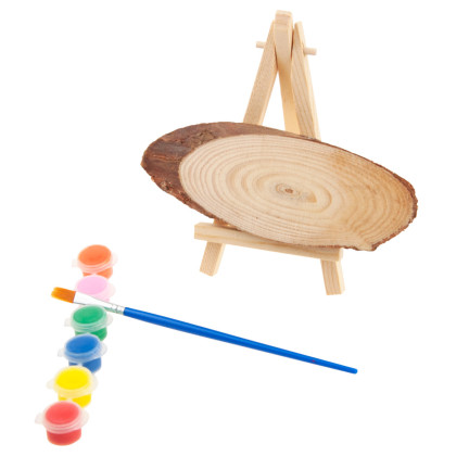 C153902 PLÁTEK DŘEVA + BARVY MINI EASEL DIY KIT
