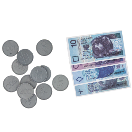 TG66239 SPIELZEUG GELD SET MÜNZEN + SCHEINE ZLOTYS