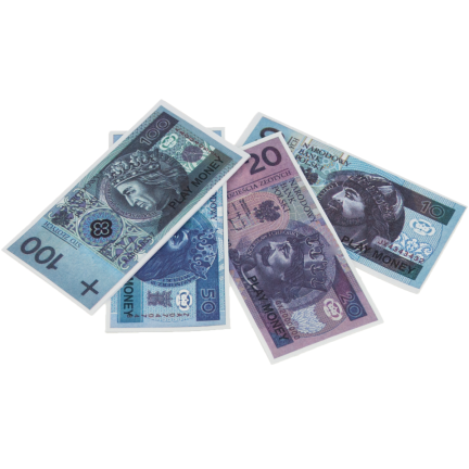 TG66239 SPIELZEUG GELD SET MÜNZEN + SCHEINE ZLOTYS