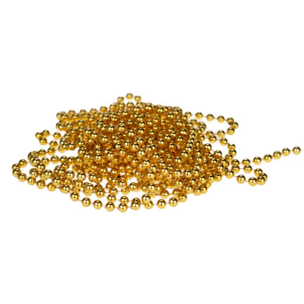 TG63190-2 WEIHNACHTSBAUMKETTE GOLDENE SCHILFPERLEN PERLENGIRLANDE SPULE 5M