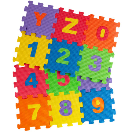 TG71198 PÄDAGOGISCHE SCHAUMSTOFFMATTE EVA ETUI BUCHSTABEN ZAHLEN TIERE