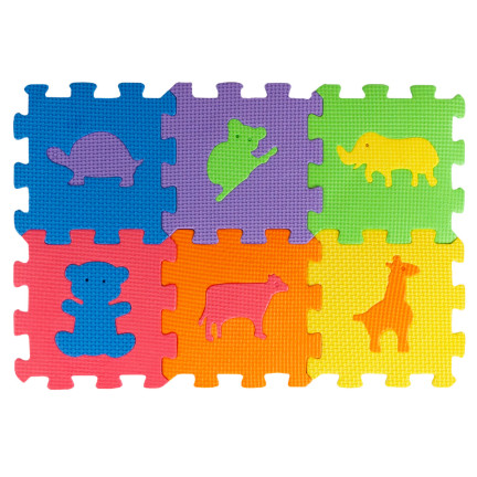 TG71198 PÄDAGOGISCHE SCHAUMSTOFFMATTE EVA ETUI BUCHSTABEN ZAHLEN TIERE