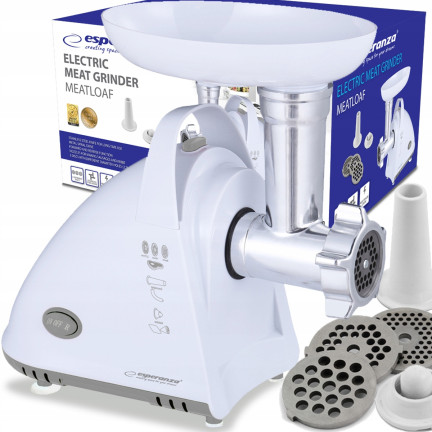 EKM031 ESPERANZA GROSSER FLEISCHWOLF 2200W WURSTDÜSE