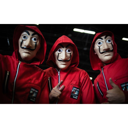 TG64369 Halloweenská maska SALVADOR DALI LA CASA DE PAPEL Útok z filmu