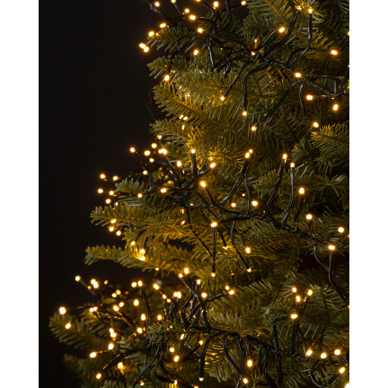 Led světla 300l, teplá bílá + studený blesk, vánoční stromek, dovolená, vnitřní, venkovní, 3+15m