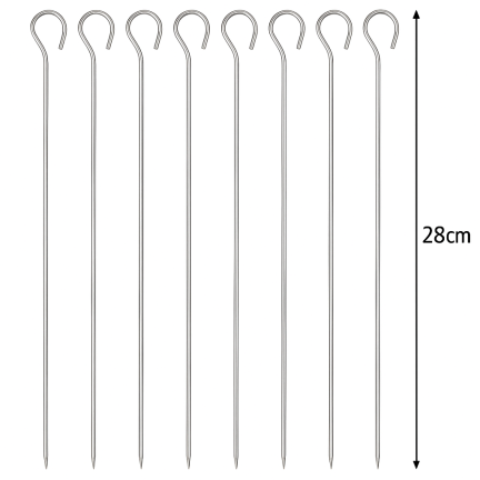 WUI8955 SADA 8 ŠPEJLÍ Z NEREZOVÉ OCELI 28 CM