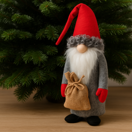 TG63073 Weihnachtsmann bärtiger Wichtel groß 35cm Weihnachtsbaum Wichtel Dekoration