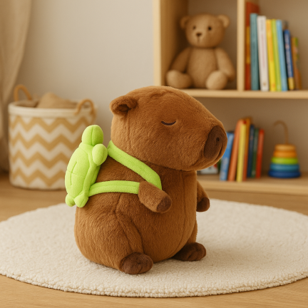 TG81321 CAPYBARA MIT RUCKSACK PLÜSCH MASKOTTCHEN GESCHENK MICKEY KAPI