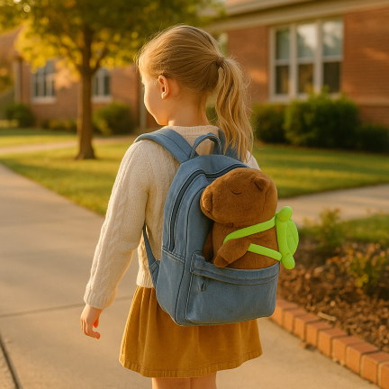 TG81321 CAPYBARA MIT RUCKSACK PLÜSCH MASKOTTCHEN GESCHENK MICKEY KAPI