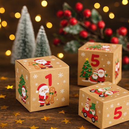 TG76370 ADVENTSKALENDER BOXEN ADVENT URLAUB DIY HAND GEMACHT LEER