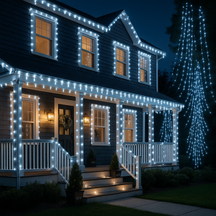 Led osvětlení 500l, studená bílá, vánoční stromek, dovolená, vnitřní, venkovní, 3+25m