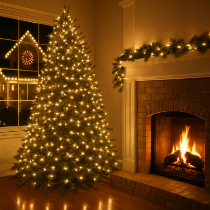 Mikro led světla na cívce, 500l, vánoční stromek, dovolená, teplá bílá, 3+50m