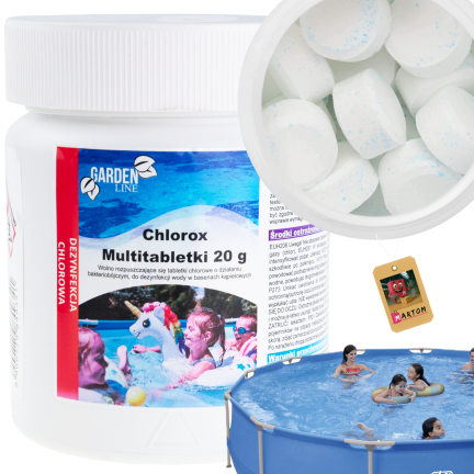 CHEM9341 CHLOROX CHLORINE MULTITABLE TABLETS 20Gx20SF. 400G