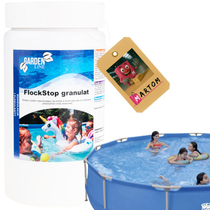 CHEM9488 FLOCKSTOP-GRANULAT FÜR SCHWIMMBADWASSER KOALESZENZ REINWASSER 1KG