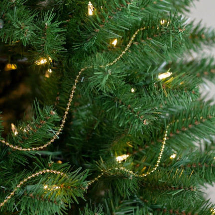 TG63190-2 WEIHNACHTSBAUMKETTE GOLDENE SCHILFPERLEN PERLENGIRLANDE SPULE 5M