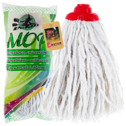 CHOM0032 BAVLNĚNÝ PROVÁZKOVÝ MOP S UNIVERZÁLNÍ KONCOVKOU SE ZÁVITEM