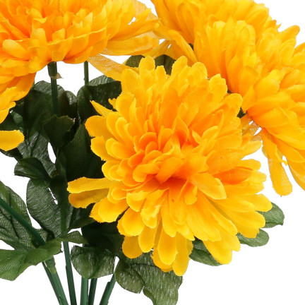 203111Ż CHRISTOPHER BUNCH 5Stück KÜNSTLICHE BLUMEN GELB