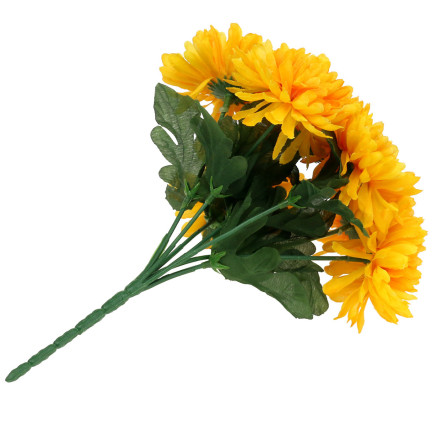 203111Ż CHRISTOPHER BUNCH 5Stück KÜNSTLICHE BLUMEN GELB