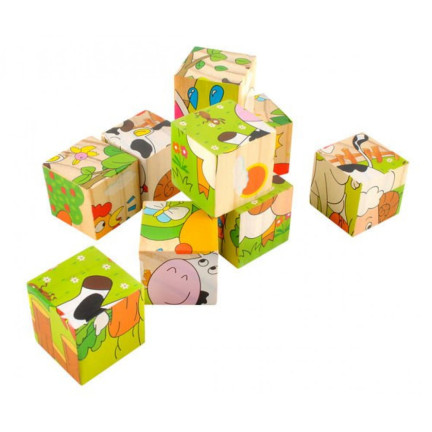 TG50051 TREKEY PULZZLE ANIMALS 6W1 Zoo für Kinder 9 Elemente