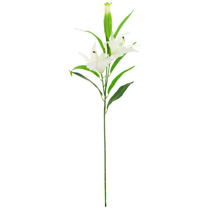 CV05685-1 LILIE WEISS KUNSTBLUMEN LILIENZWEIG