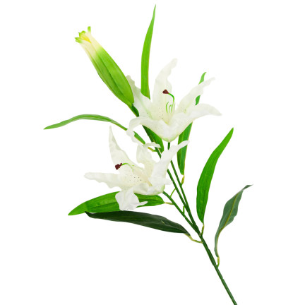 CV05685-1 LILIE WEISS KUNSTBLUMEN LILIENZWEIG