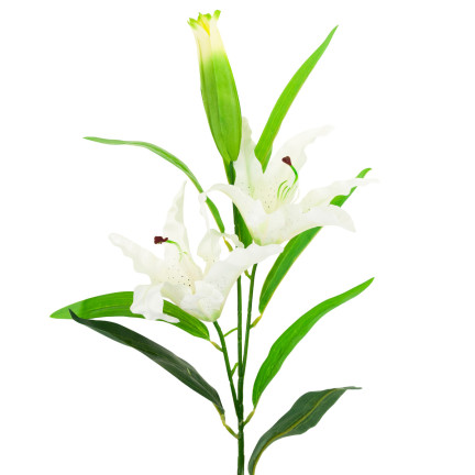 CV05685-1 LILIE WEISS KUNSTBLUMEN LILIENZWEIG