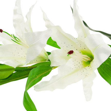 CV05685-1 LILIE WEISS KUNSTBLUMEN LILIENZWEIG