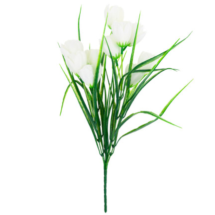 CV07855-1 SVAZEK TULIPÁNŮ BÍLÉ UMĚLÉ KVĚTINY VE SVAZKU TULIPÁNŮ DEKORACE