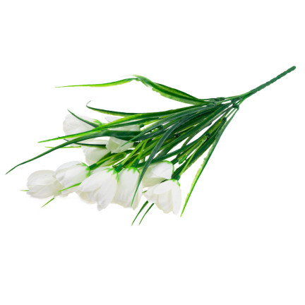 CV07855-1 SVAZEK TULIPÁNŮ BÍLÉ UMĚLÉ KVĚTINY VE SVAZKU TULIPÁNŮ DEKORACE
