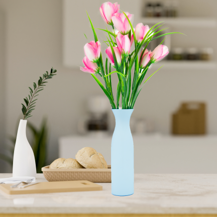 CV07855-2 STRAUSS TULPEN 9 KÖPFE MIT GRAS ROSA