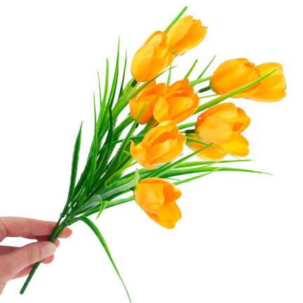 CV07855-5 TULIPÁNY ŽLUTÉ KVĚTY VE SVAZKU TULIPÁNOVÁ DEKORACE