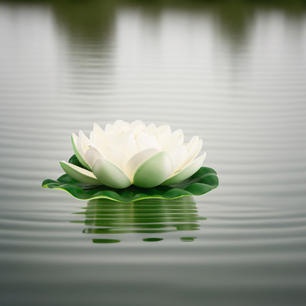 Water lily, floating artificial flower, lotus flower, for a pond, foam