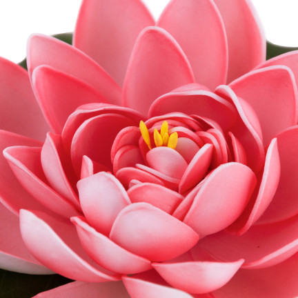 Water lily, floating artificial flower, lotus flower, for a pond, foam, pink